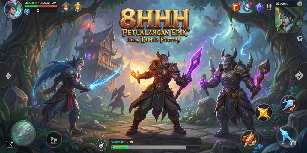 Menampilkan aksi mendebarkan dalam game RPG 8HHH.