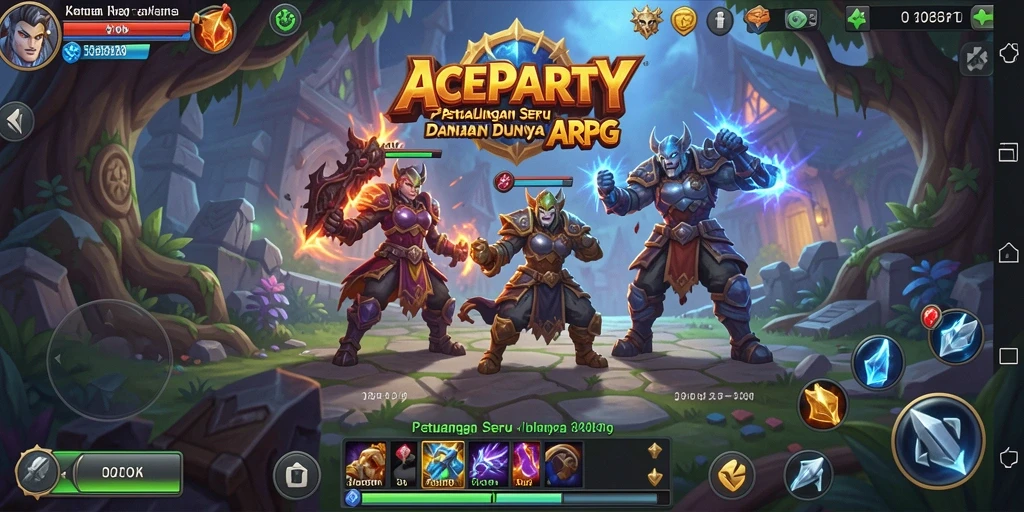 Tangkapan layar permainan ARPG yang penuh aksi dan petualangan.
