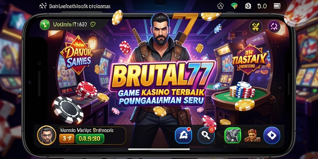 Tampilan gameplay BRUTAL77 yang seru dan menegangkan.