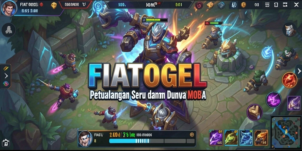 Tampilan gameplay seru dari game MOBA FIATOGEL.