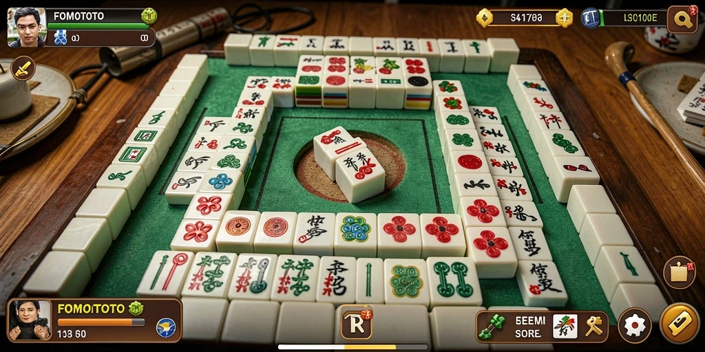 Tampilan gameplay Mahjong yang menarik di FOMOTOTO.