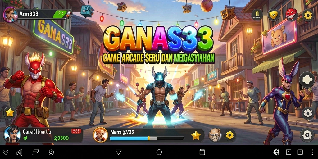 Screenshot gameplay menampilkan aksi seru dalam GANAS33.