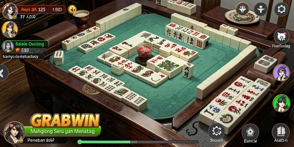 Gameplay Mahjong yang menampilkan tantangan dan strategi seru.