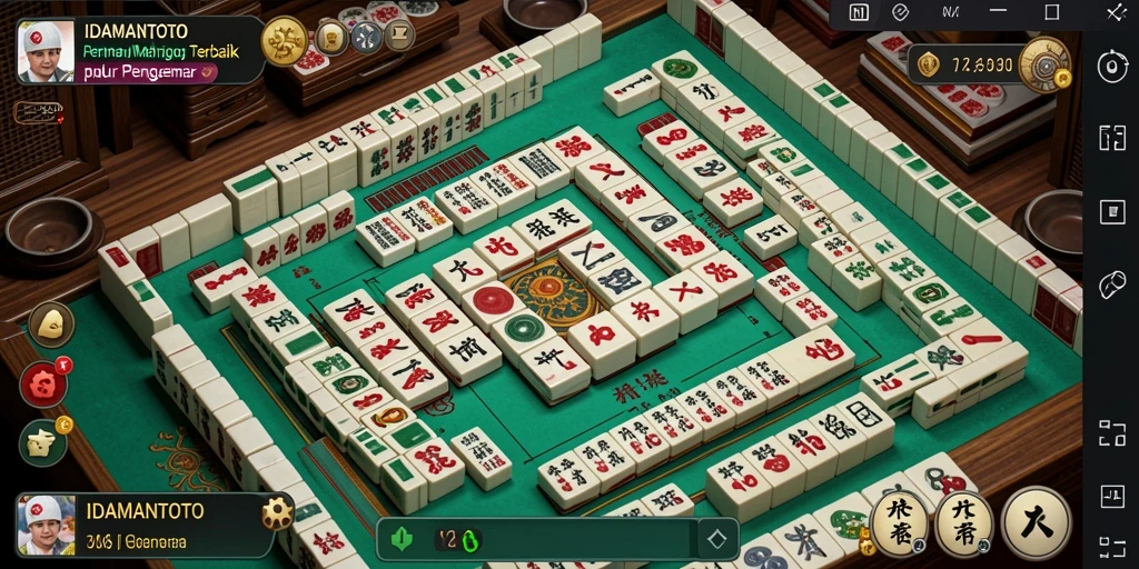 Screenshot permainan Mahjong IDAMANTOTO yang menarik dan seru.