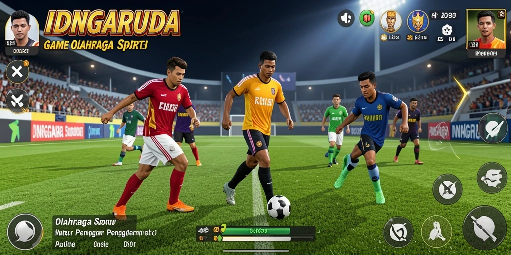 Tampilan gameplay seru dari IDNGARUDA dengan aksi olahraga yang mendebarkan.