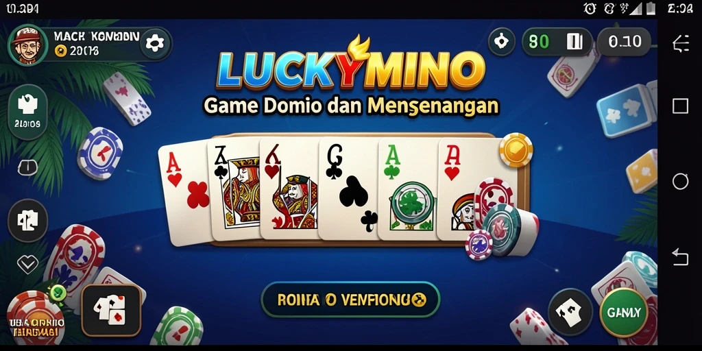 Gameplay seru domino di LUCKYMINO dengan teman.