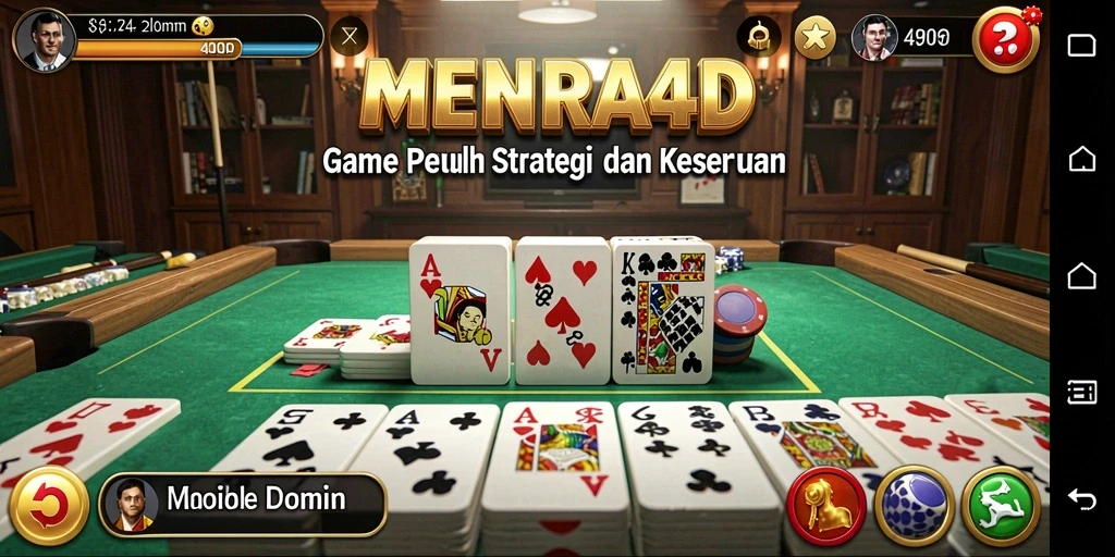 Screenshot gameplay MENARA4D yang menampilkan aksi domino seru.