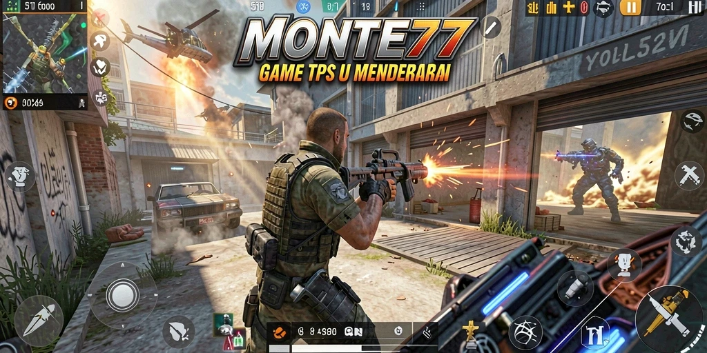 Tampilan gameplay MONTE77 yang menegangkan dan seru.