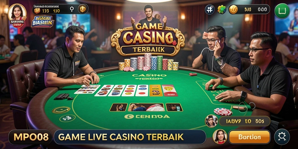 Tangkapan layar MPO08 menunjukkan gameplay Live Casino yang seru dan interaktif.