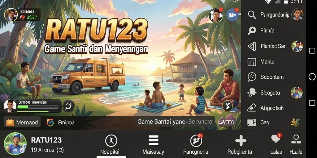 Tampilan gameplay seru dan penuh warna dalam RATU123.