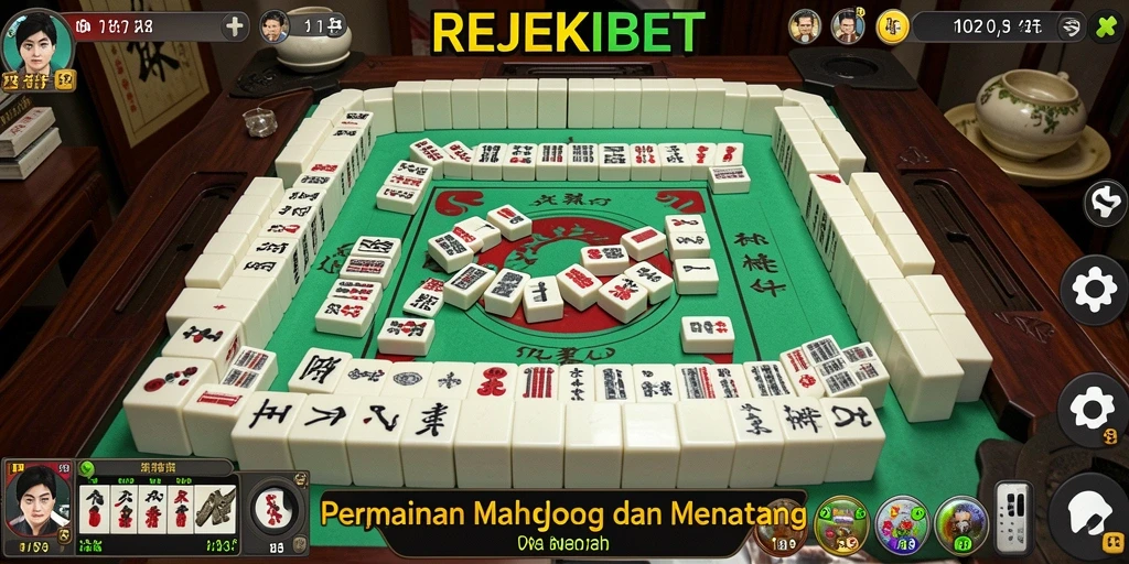 Tampilan gameplay Mahjong yang seru dan menantang di REJEKIBET.