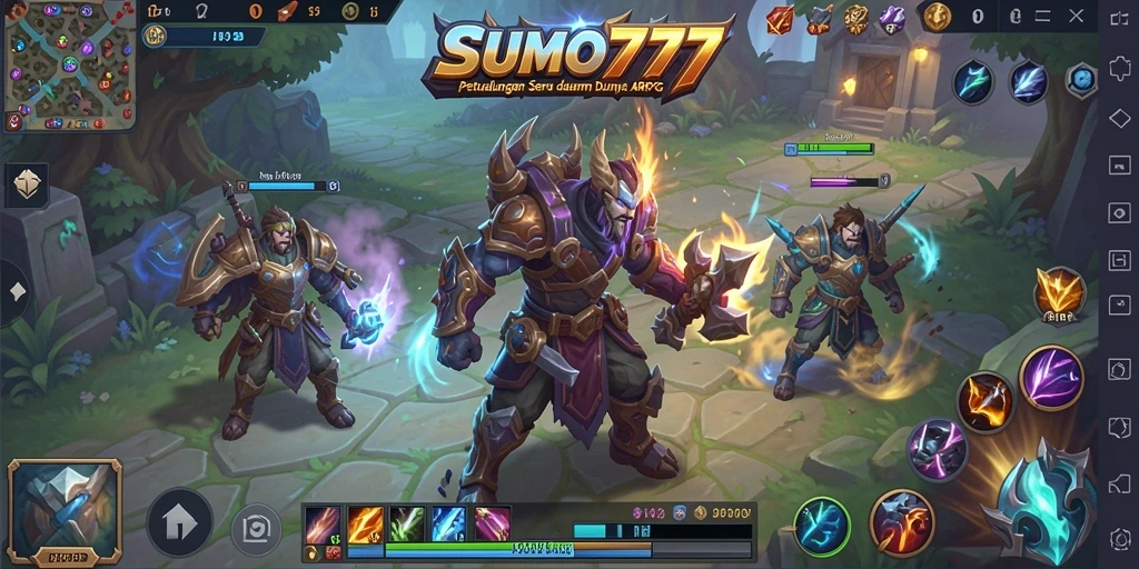 Tampilan seru dari gameplay ARPG di SUMO777.