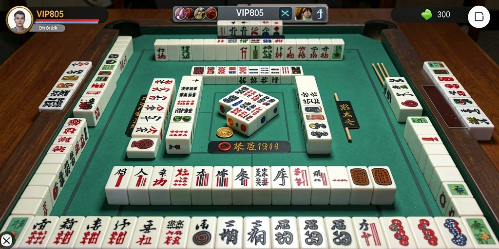 Screenshot VIP805 menampilkan gameplay Mahjong yang mendebarkan.