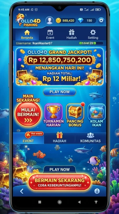 Tampilan antarmuka pengguna ollo4d yang menarik.